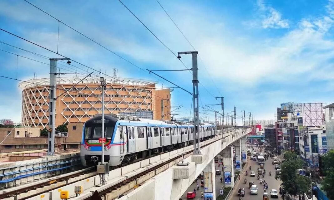 Hyderabad Airport Metro Navigates Flyovers for On-Time Takeoff Hyderabad Airport Metro Limited, metro alignment, flyovers, LB Nagar Junction, concourse and platform levels, private land acquisitions, accessibility.