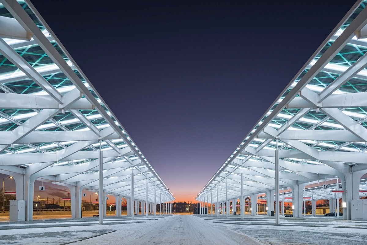 
Metropolitan Station, Lublin, Poland, Tremend Architecture Studio, Integrated Transportation Centre, contemporary design, environmental friendly, rooftop garden, modernist pavilion, steel structures, sustainability,ventilation with heat recovery, radiant heating and cooling, smart technologies, solar energy, energy-efficient lighting

