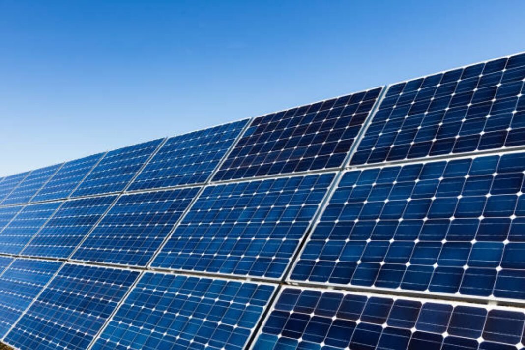 Photo voltaic solar panels and clear blue skies Prozeal Green Energy, Golyan Power, solar joint venture, Nepal, renewable energy, sustainability goals, Prozeal Green Energy Nepal, clean energy, Engineering Procurement Construction (EPC), Nepal Electricity Authority, solar technology, energy infrastructure