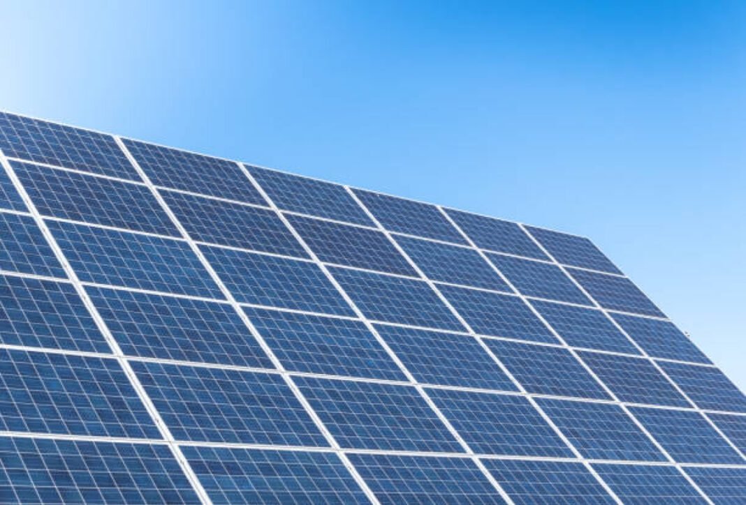 Solar Cell for clean Energy with a blue sky background. Space for text. Rajasthan Electricity Regulation Commission, RERC, Jaipur Vidyut Vitran Nigam, JVVNL, Jodhpur Vidyut Vitran Nigam, JdVVNL, PM Kusum Program.