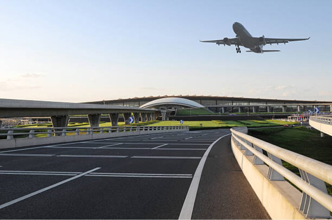 A big airplane take off from Beijing international airport Madhya Pradesh, Shivpuri airport, aviation, air connectivity, airport development, Jyotiraditya Scindia, ATR-72, Airports Authority of India, regional development, tourism