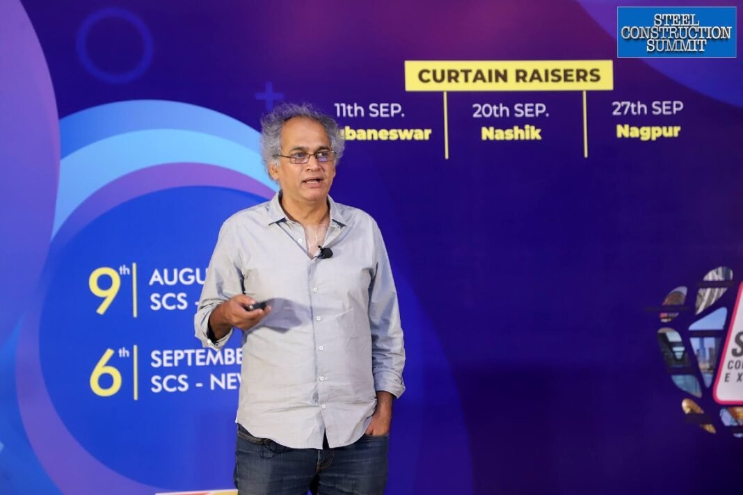 Steel construction, prefabrication, modular design, sustainability, parametric architecture, craftsmanship, nomadic factories, digital twin, Santiago Calatrava, Schlaich Bergermann Partner, AI in architecture, responsible design