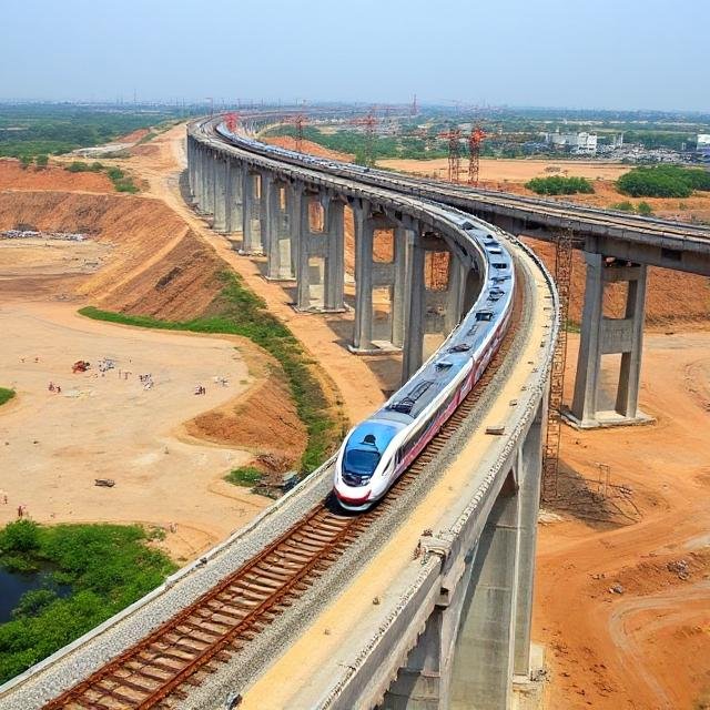 Mumbai–Ahmedabad Bullet Train Project Achieves Major Milestone with 300 km of Viaducts Completed